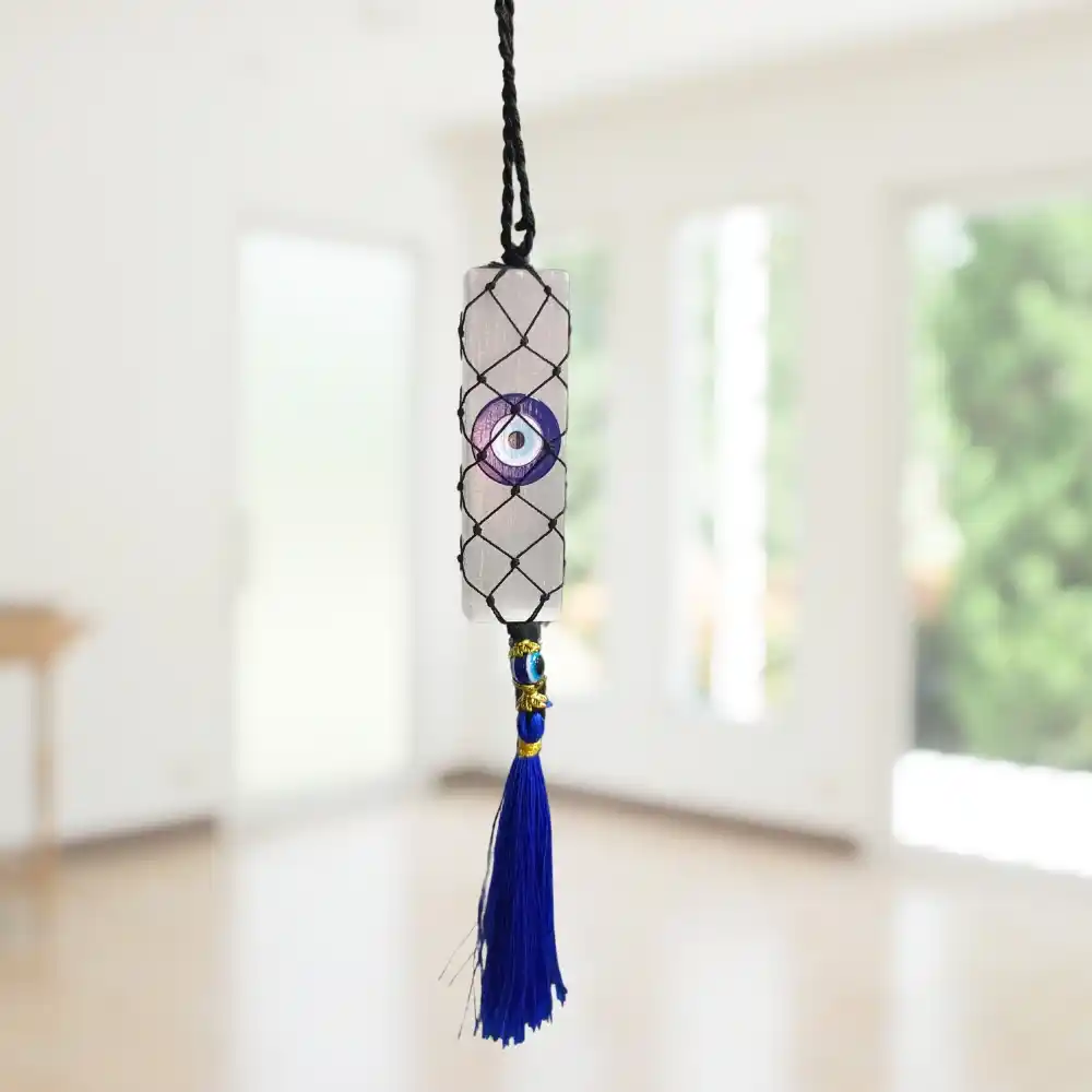 Selenite Evil Eye Hanger